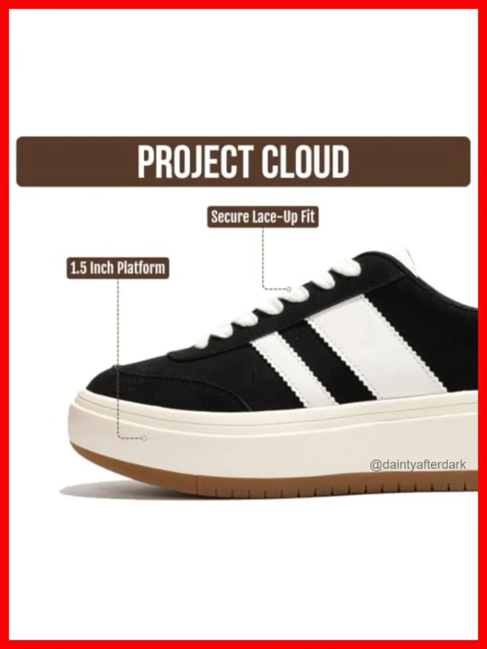 Women's Platform Fashion Sneakers with Cushioned Insole and Slip Resistant Sole
